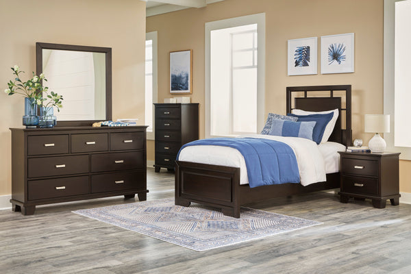 Covetown Dark Brown Youth Panel Bedroom Set