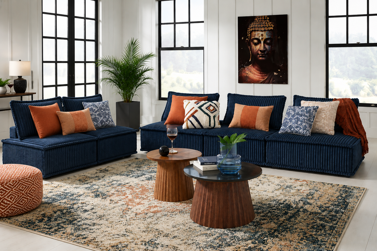 Bales Navy Living Room Set