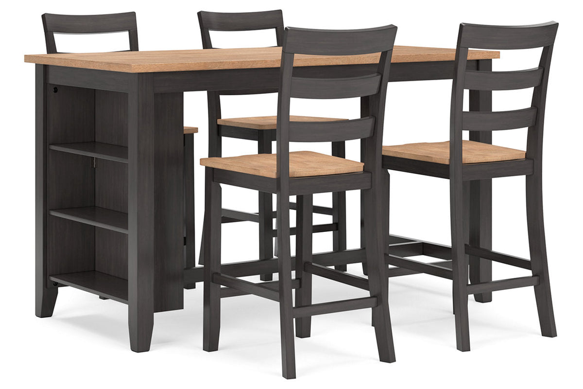 Gesthaven Natural/Brown Counter Height Set