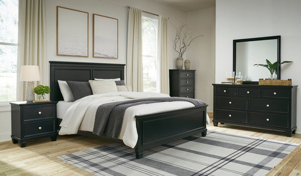 Lanolee Black Panel Bedroom Set