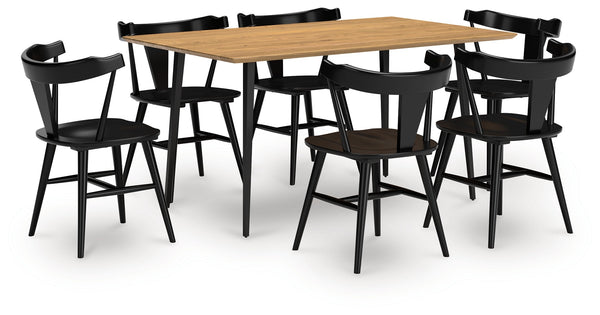 Gretlynn Black/Natural Dining Room Set
