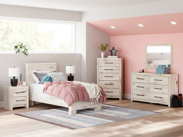 Lawroy Light Natural Youth Panel Bedroom Set
