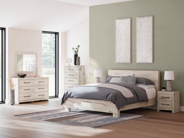 Lawroy Light Natural Panel Bedroom Set