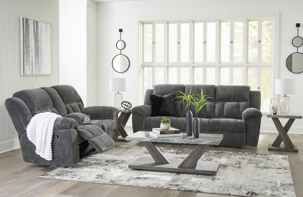 Frohn Graphite Reclining Living Room Set
