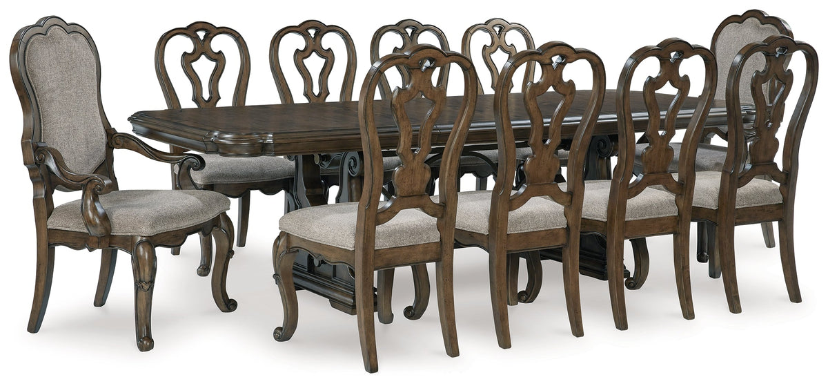 Maylee Dark Brown Extension Dining Room Set