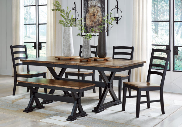 Wildenauer Brown/Black Dining Room Set