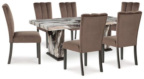 Jeshina Dark Brown Dining Room Set