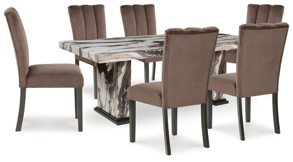 Jeshina Dark Brown Dining Room Set