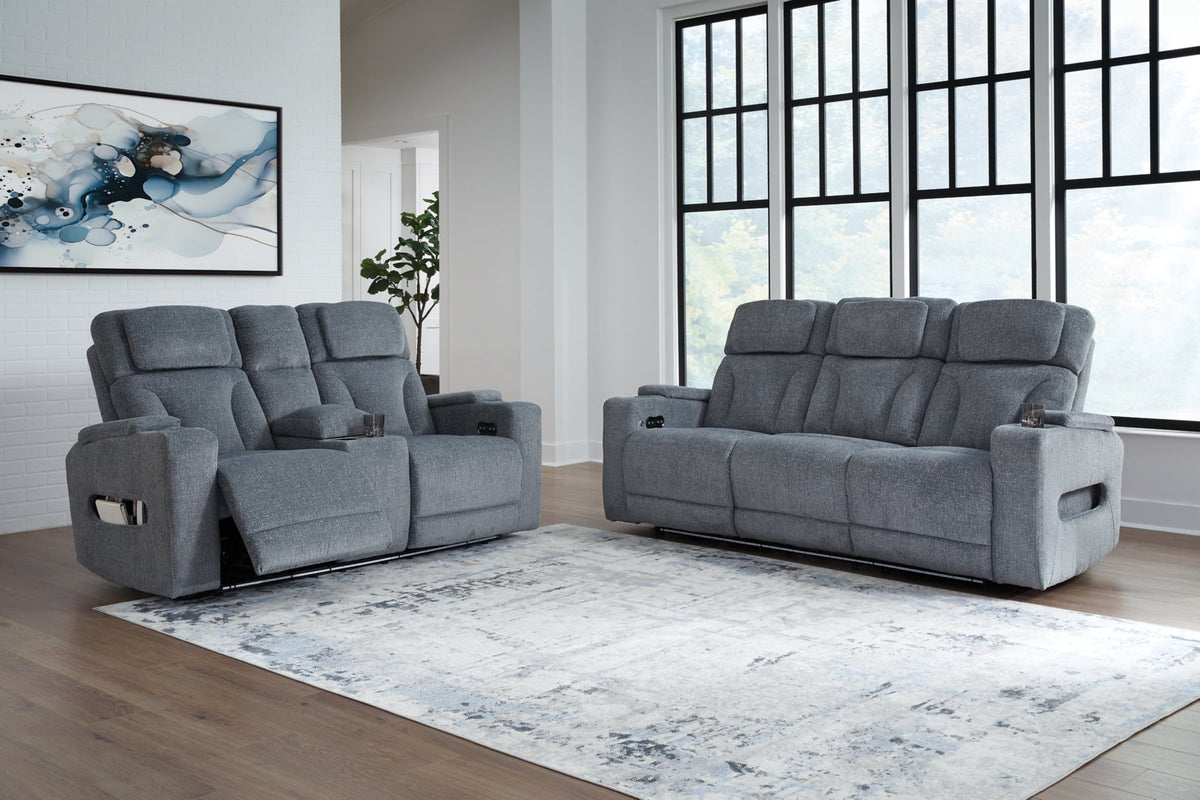Studio Cave Steel Power Reclining Living Room Set