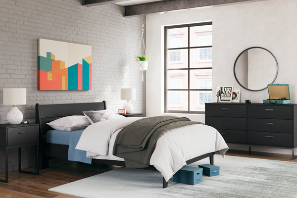 Socalle Black Youth Platform Panel Bedroom Set