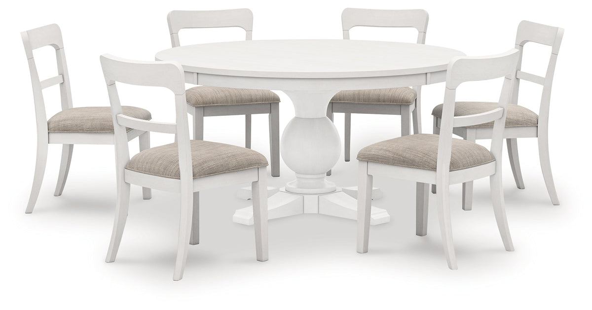 Greddinton White Dining Room Set