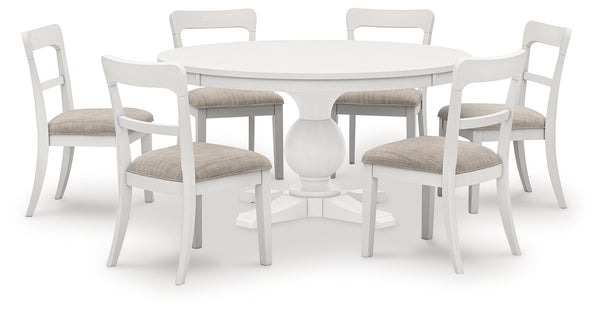 Greddinton White Dining Room Set