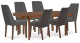 Lyncott Charcoal/Brown 92" Extension Dining Room Set