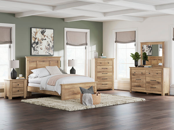 Makidern Tan Youth Panel Bedroom Set