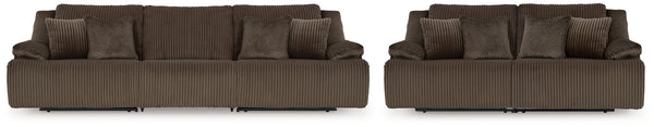 Top Tier Chocolate Reclining Living Room Set