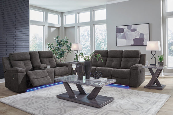 Brysonview Charcoal Reclining Living Room Set