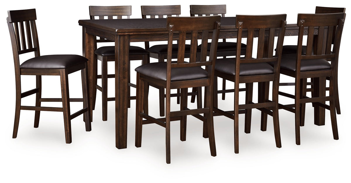 Haddigan Dark Brown Counter Height Set