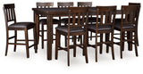 Haddigan Dark Brown Counter Height Set