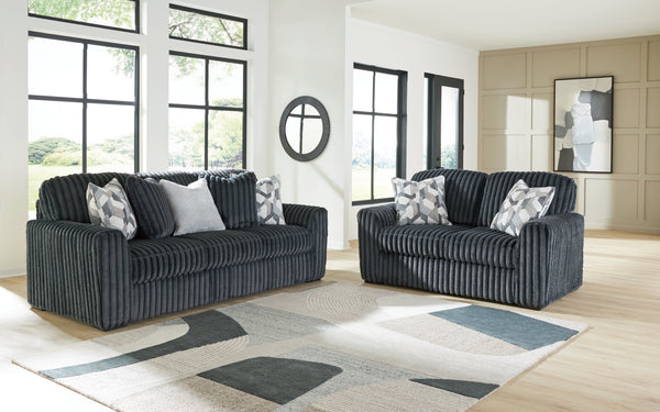 Midnight-Madness Gunmetal Living Room Set