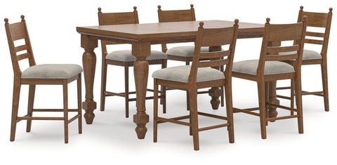 Greddinton Brown Counter Height Set