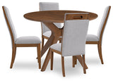 Lyncott Beige/Brown Round Dining Room Set