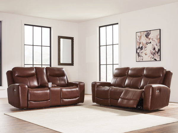 Bexhurst Mahogany Power Reclining Living Room Set