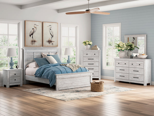 Makidern Whitewash Youth Panel Bedroom Set