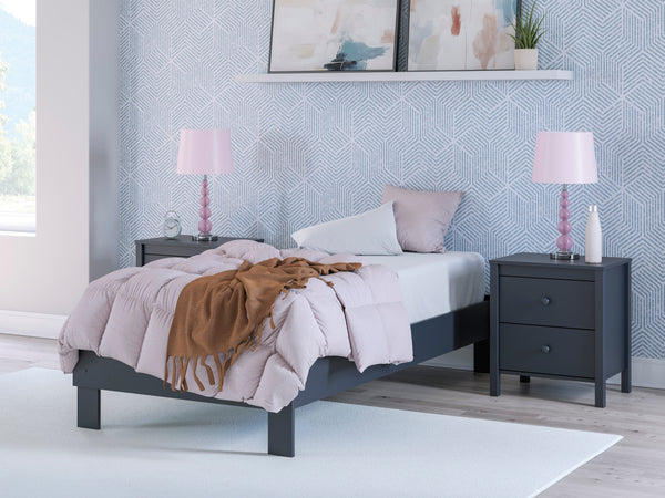 Simmenfort Navy Blue Youth Platform Base Bedroom Set
