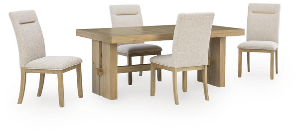Lasinger Light Brown Expandable Dining Room Set