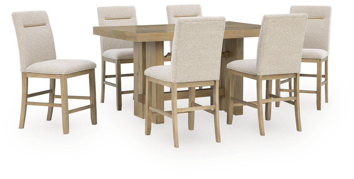 Lasinger Light Brown Counter Height Set