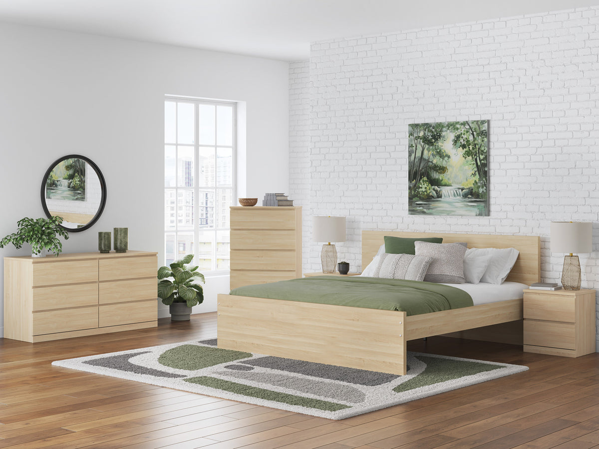 Onita Natural Panel Platform Bedroom Set