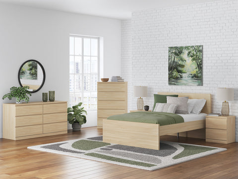 Onita Natural Youth Panel Platform Bedroom Set