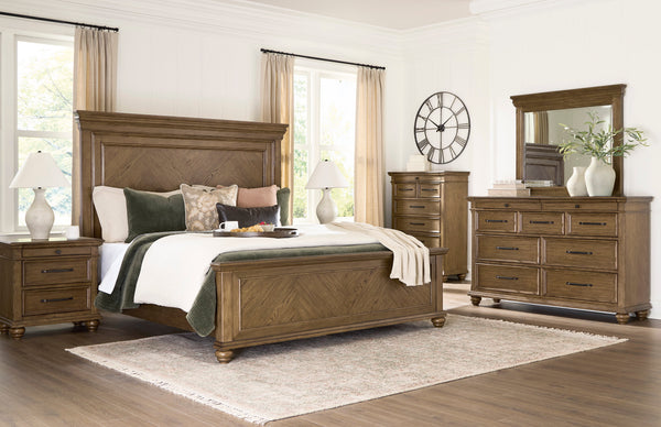 Karallin Medium Brown Panel Bedroom Set