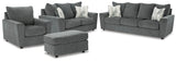 Stairatt Gravel Living Room Set — Gravel / Sofa & Loveseat & Chair & Ottoman
