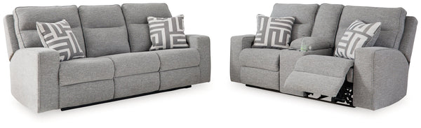 Biscoe Pewter Power Power Reclining Living Room Set