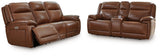 Healy Pier Chocolate Power Reclining Living Room Set — Chocolate / Sofa & Loveseat