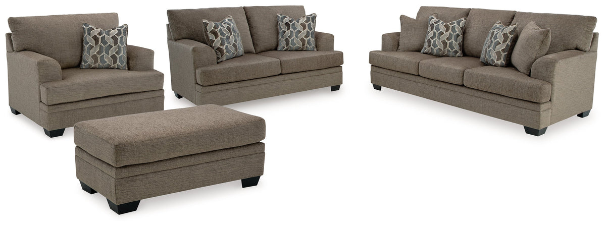 Stonemeade Nutmeg Living Room Set — Nutmeg / Sofa & Loveseat & Chair & Ottoman