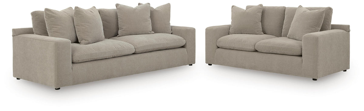 Maxton Heights Pebble Living Room Set — Sofa & Loveseat / Pebble