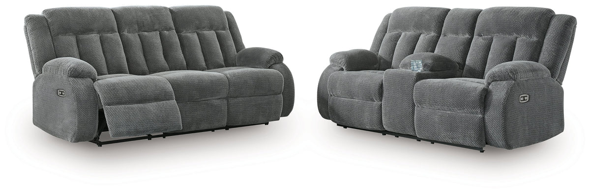 Observation Steel Power Reclining Living Room Set — Sofa & Loveseat / Steel