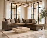Monroe Mocha RAF Sectional | Olivia Furniture