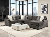 Delta Charcoal Reversible Sectional | Olivia Furniture