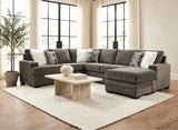 Delta Charcoal Reversible Sectional | Olivia Furniture