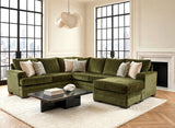 Delta Pine Olive Reversible Sectional | Olivia Furniture