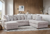 Galatic Oyster RAF Chaise Sectional | Olivia Furniture