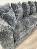Bozo Charcoal Sofa and Loveseat | Olivia Furniture