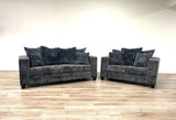 Bozo Charcoal Sofa and Loveseat | Olivia Furniture