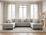 Bozo Gray Double Chaise Sectional | Olivia Furniture