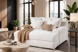 Puffy Beige Oversized Chaise Lounge | Olivia Furniture