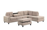 49Heights Reversible Sectional & Storage Ottoman – image 2 | Olivia Furniture