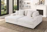 Edna Beige Oversized Double Chaise Sectional | Olivia Furniture